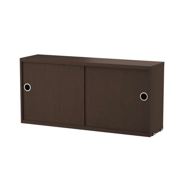 Schrank mit Schiebetüren 78x20cm Eiche dunkelbraun – String Furniture