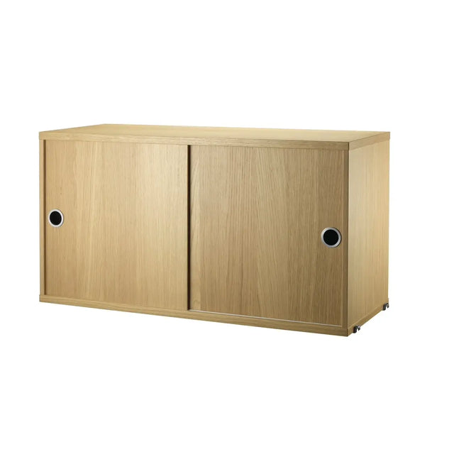 Schrank mit Schiebetüren 78x30cm Eiche – String Furniture