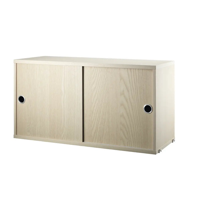 Schrank mit Schiebetüren 78x30cm Esche – String Furniture