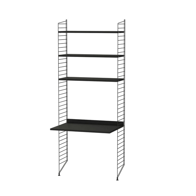 Schreibtisch Set Esche schwarz/schwarz Home Office – String Furniture Regalsystem