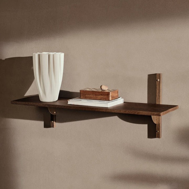 Sector Shelf Single Wide Schwarz/Messing - ferm Living - DesignWe.Love