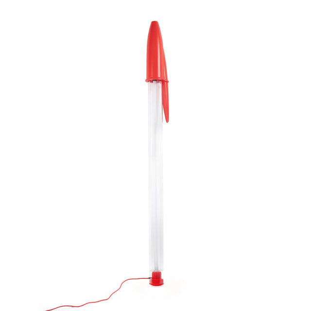 Seletti BIC Lamp Rot – LED Lampe in Form des BIC Cristal Kugelschreibers