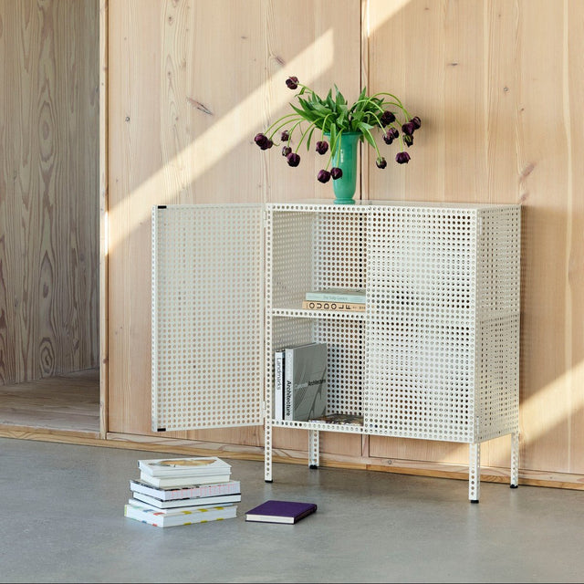 Sideboard Perforated Cabinet Floor Medium Eggshell - HAY - DesignWe.Love