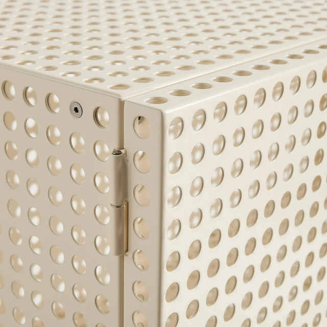Sideboard Perforated Cabinet Floor Small Eggshell - HAY - DesignWe.Love