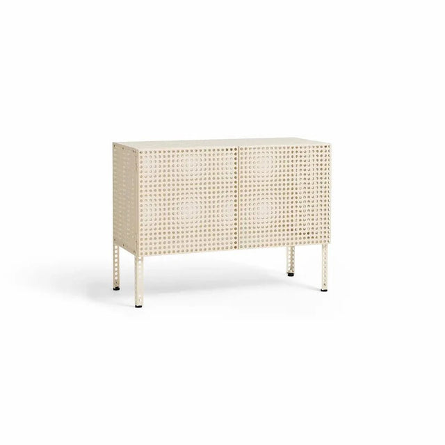 Sideboard Perforated Cabinet Floor Small Eggshell - HAY - DesignWe.Love