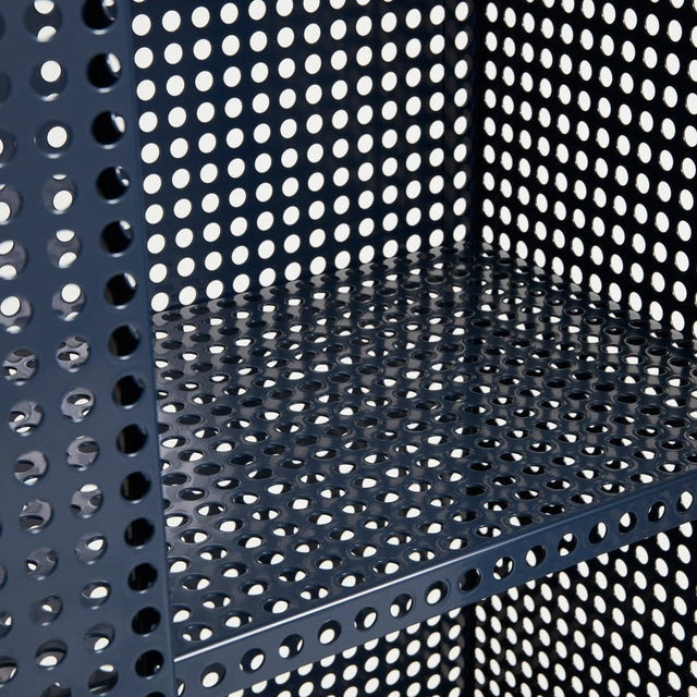 Sideboard Perforated Cabinet Floor Small Steel Blue - HAY - DesignWe.Love