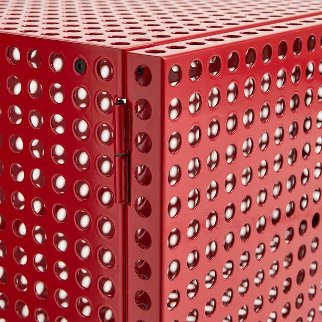 Sideboard Perforated Cabinet Floor Small Wine Red - HAY - DesignWe.Love