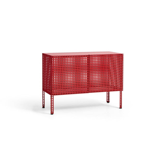 Sideboard Perforated Cabinet Floor Small Wine Red - HAY - DesignWe.Love