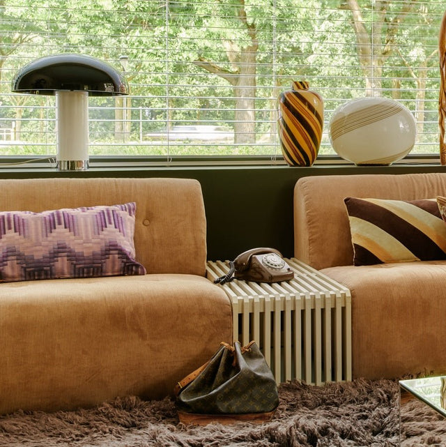 Slatted Bench Moderne Bank Sand - HK Living - DesignWe.Love