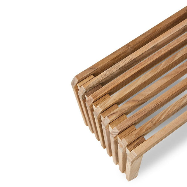 Slatted Bench XL Teak Moderne Bank 180x27 - HK Living - DesignWe.Love