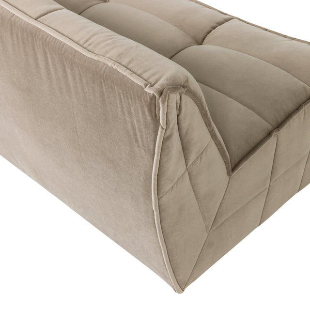 Sofa 3 - Sitzer Cluster Samt beige - VT Wonen - DesignWe.Love