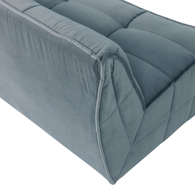 Sofa 3 - Sitzer Cluster Samt Türkisblau - VT Wonen - DesignWe.Love