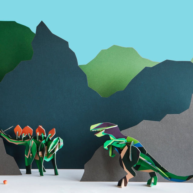 Stegosaurus Dino 3D - Pappmodell aus Recyclingkarton - Studio Roof - DesignWe.Love