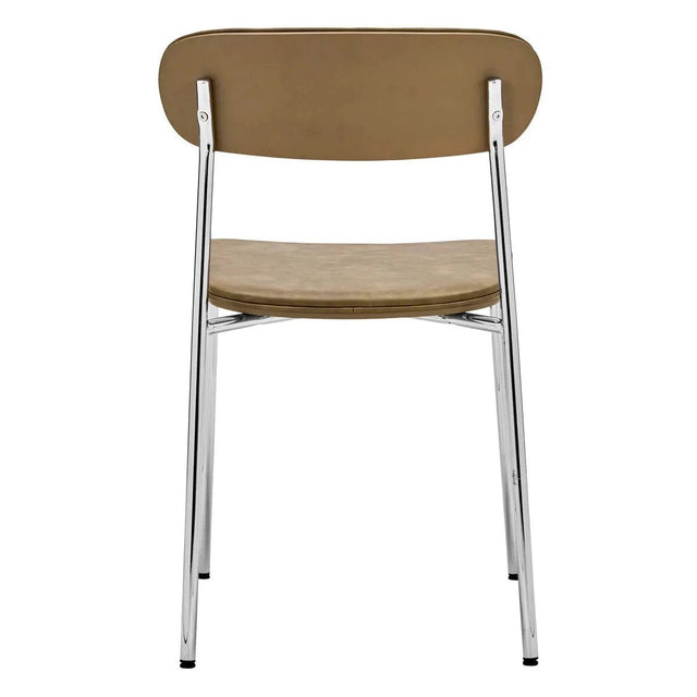 Stuhl Pova Chrom/Khaki gepolstert 2er Set - House Doctor - DesignWe.Love