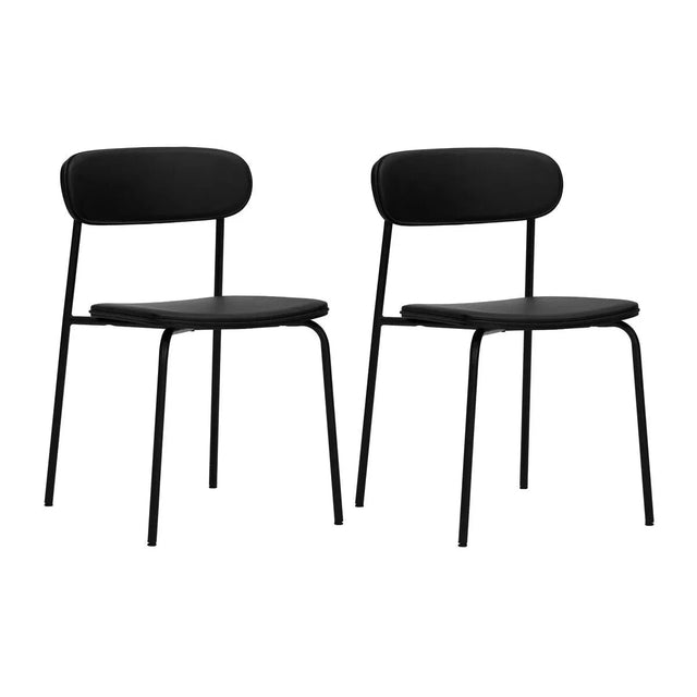 Stuhl Pova schwarz gepolstert 2er Set - House Doctor - DesignWe.Love