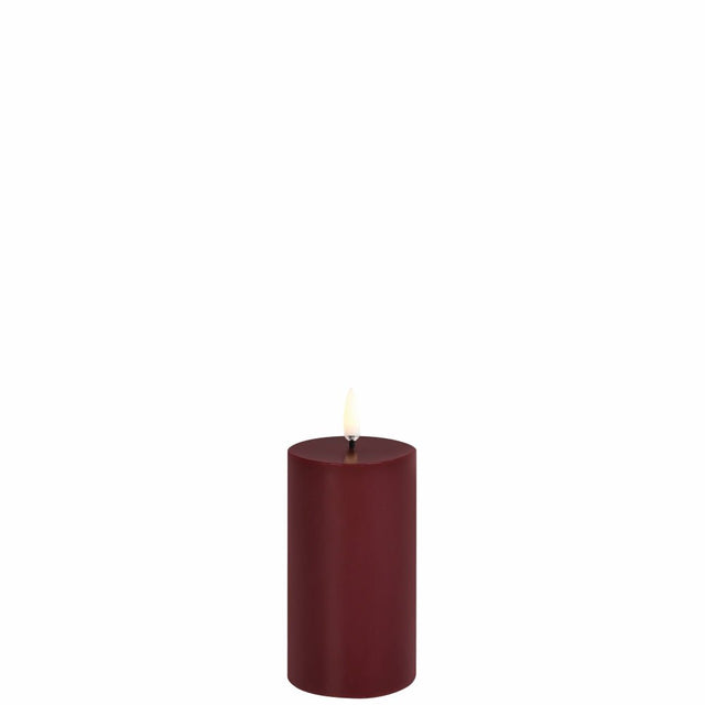 Stumpenkerze LED Smooth Wine Red 5,8x10,1cm - Uyuni - DesignWe.Love