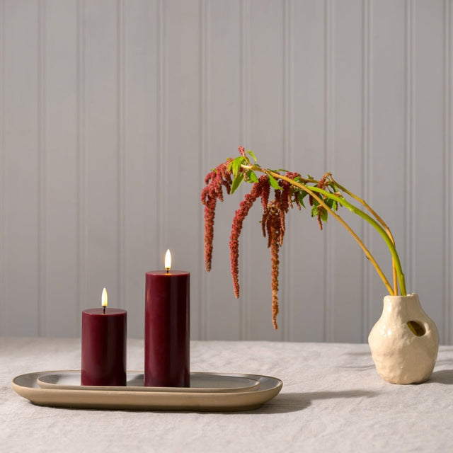 Stumpenkerze LED Smooth Wine Red 5,8x15,2cm - Uyuni - DesignWe.Love
