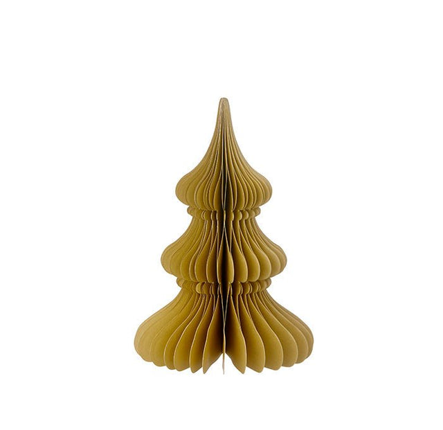 Tannenbaum aus Papier Honeycomb Tree Noble 20cm Ochre - Bungalow DK - DesignWe.Love
