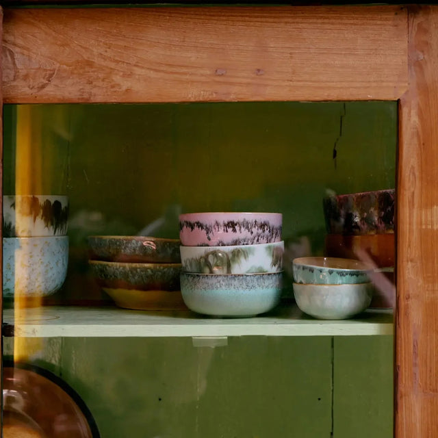 HKliving 70s Ceramics Tapas Schalen Renaissance im Küchenschrank