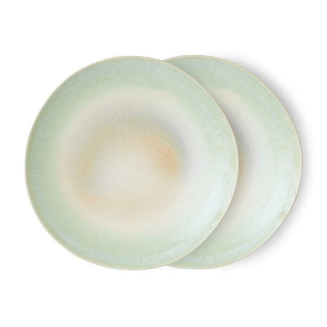 Teller 2er - Set Dinner Plates Palms - 70s Ceramics - HK Living - DesignWe.Love