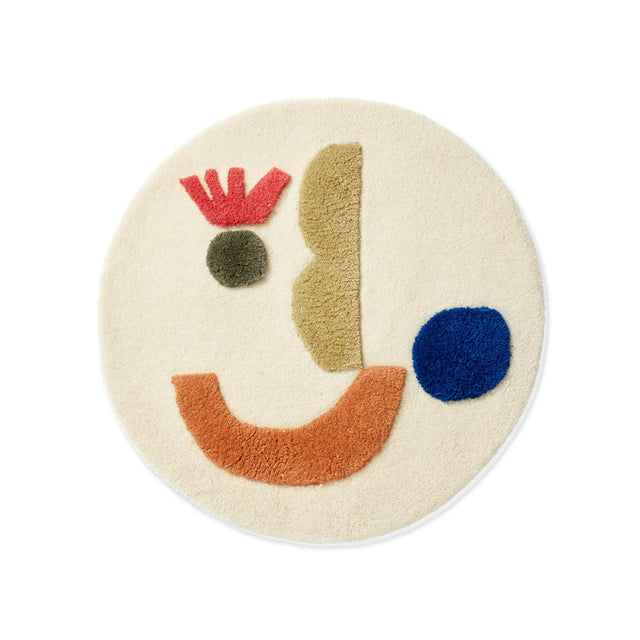 Teppich Panto Tufted Rund 70cm - ferm LIVING - DesignWe.Love