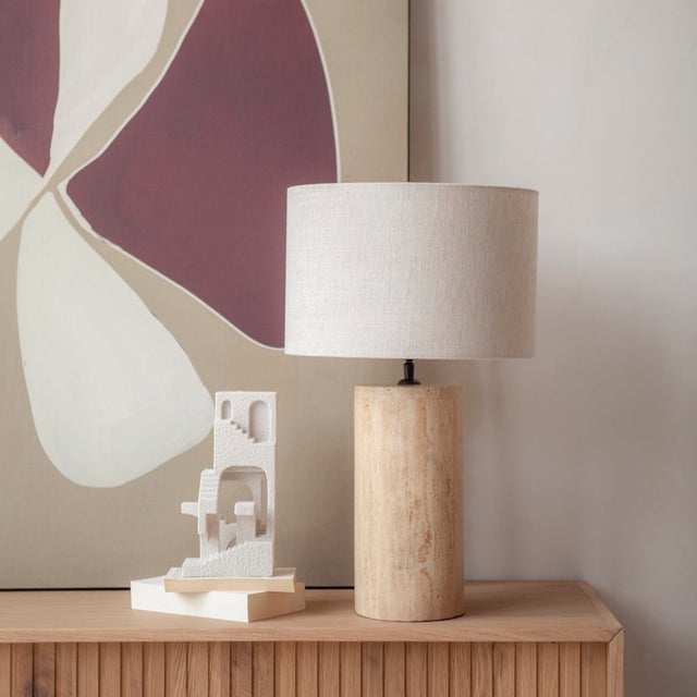 Tischleuchte Amara aus Travertin - By - Boo - DesignWe.Love