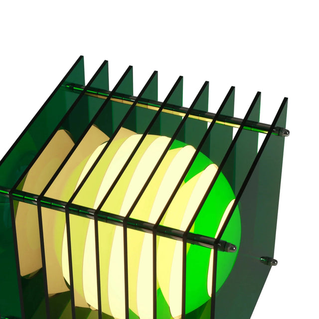 Tischleuchte Lớp Small Square in Green Acrylic - Bang - DesignWe.Love