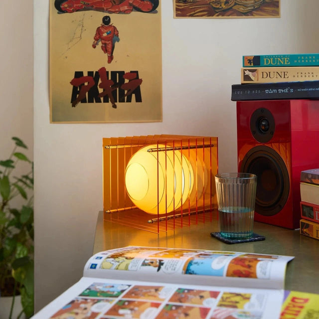 Tischleuchte Lớp Small Square Orange - Bang - DesignWe.Love