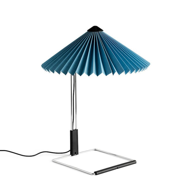 Tischleuchte Matin Chrom Blau Ø 30cm - HAY - DesignWe.Love
