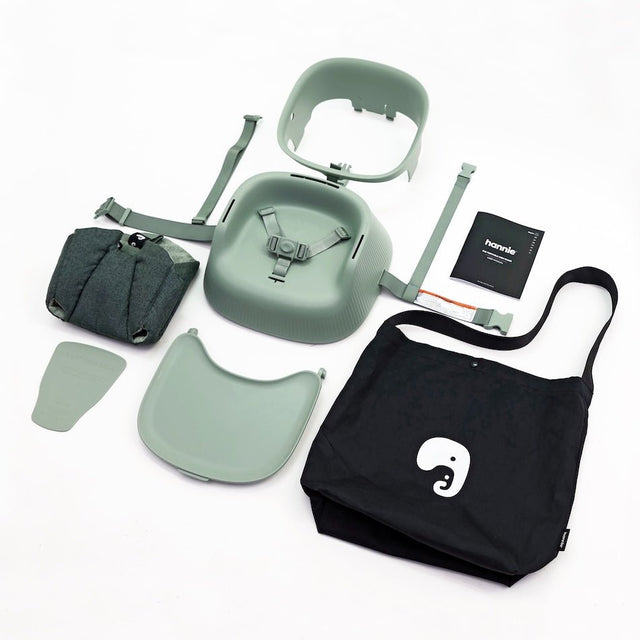 Tragbarer Kinder Hochstuhl Sage Green - Hannie - DesignWe.Love