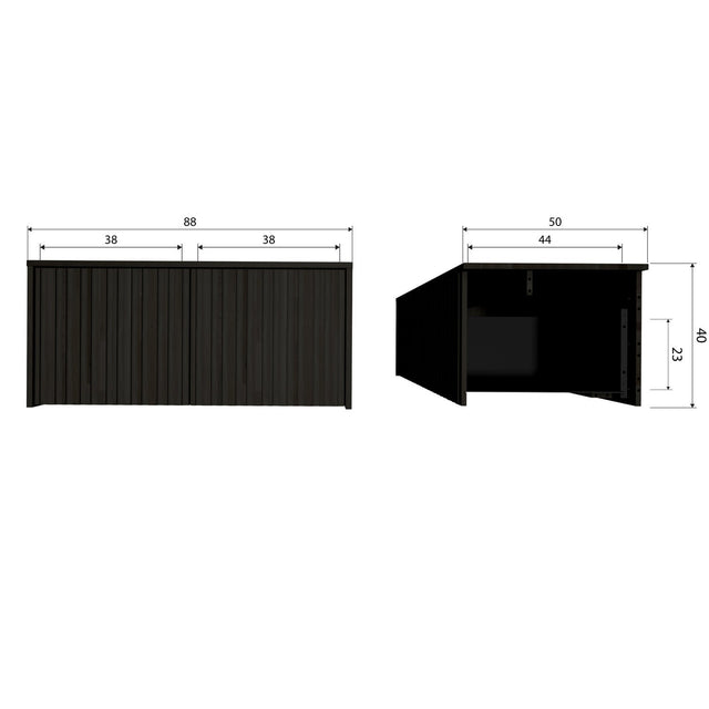 Truhenbank Gravure mit Schubladen Eiche Natur - Woood - DesignWe.Love