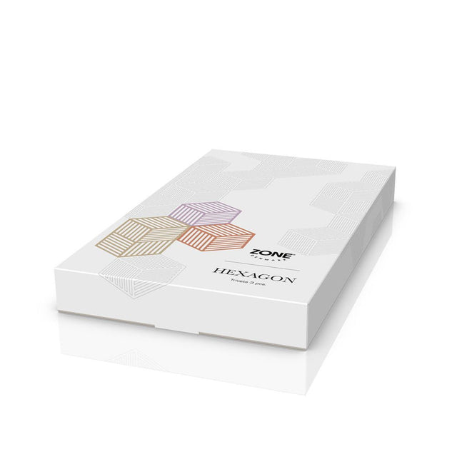 Untersetzer Hexagon 3er - Set Lupine/Warm Sand/Light Terracotta - Zone Denmark - DesignWe.Love