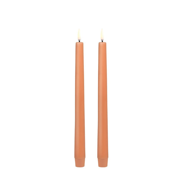 Uyuni LED Stabkerzen apricot (2er Set) Echtwachs - DesignWe.Love