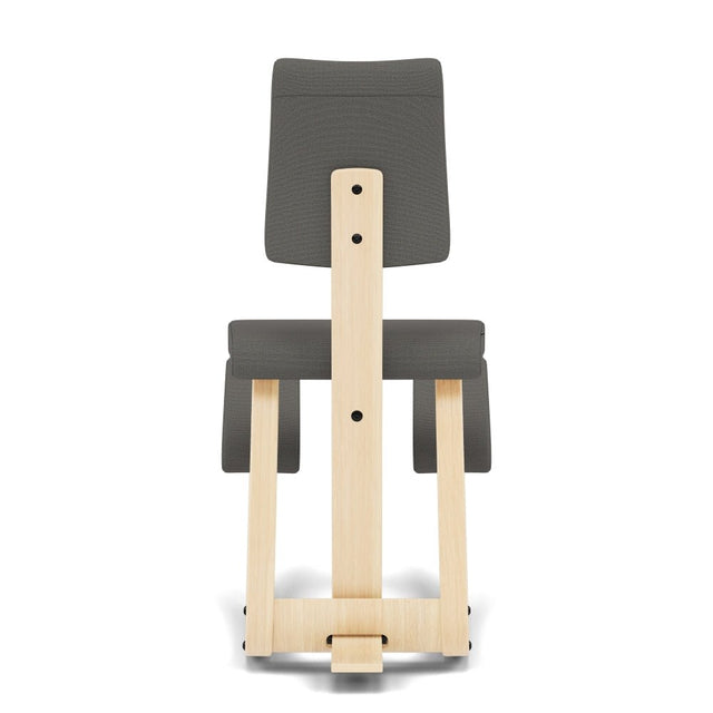 Variable Plus Kniestuhl mit Rückenlehne Natur/Grau - Varier Furniture - DesignWe.Love