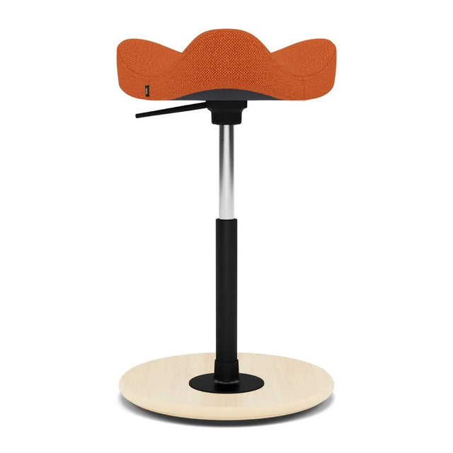 Varier Move Compact Sattelhocker, Holzbasis Natur, Bezug Hallingdal 65 590, Packshot