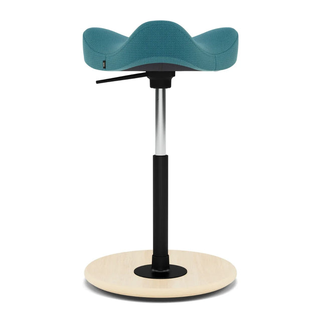 Varier Move Compact Sattelhocker, Holzbasis Natur, Bezug Technicolour 0830, Packshot