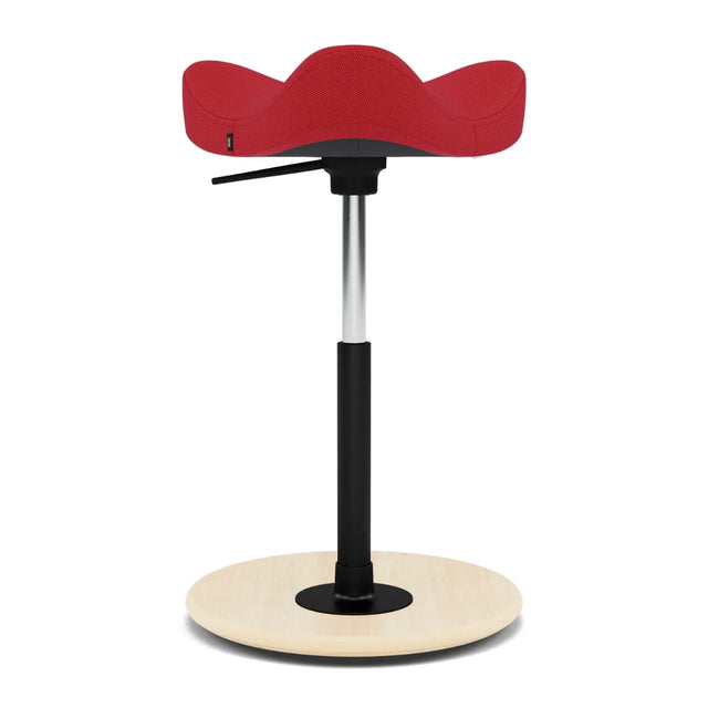 Varier Move Sattelhocker höhenverstellbar, Holzbasis Natur, Bezug Tonal 64208, Packshot