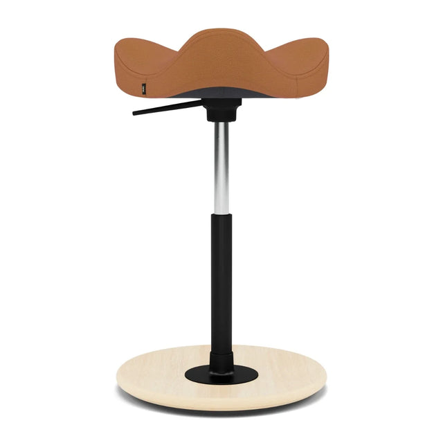 Varier Move Sattelhocker höhenverstellbar, Holzbasis Natur, Bezug Ultra 41574, Packshot