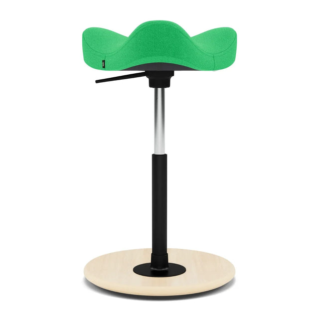 Varier Move Sattelhocker höhenverstellbar, Holzbasis Natur, Bezug Vidar 0932, Packshot