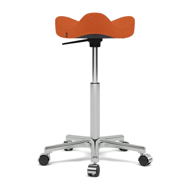Varier Move Sattelhocker mit Rollen, Fußgestell Chrom, Bezug Hallingdal 65 590, Packshot