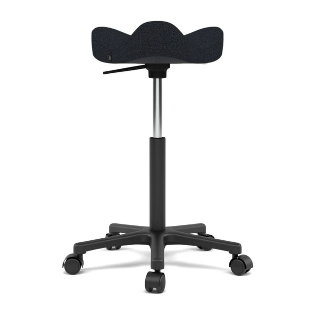 Varier Move Sattelhocker mit Rollen, Fußgestell Schwarz, Bezug Hallingdal 65 180, Packshot