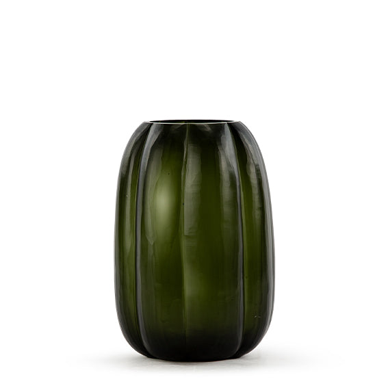 Vase Lalibela L Black Steelgrey – Guaxs mundgeblasenes Glas H 28