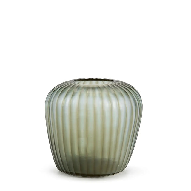 Guaxs Vase Melrose M in Indigo – handgeschliffene Glasvase, Höhe 22 cm