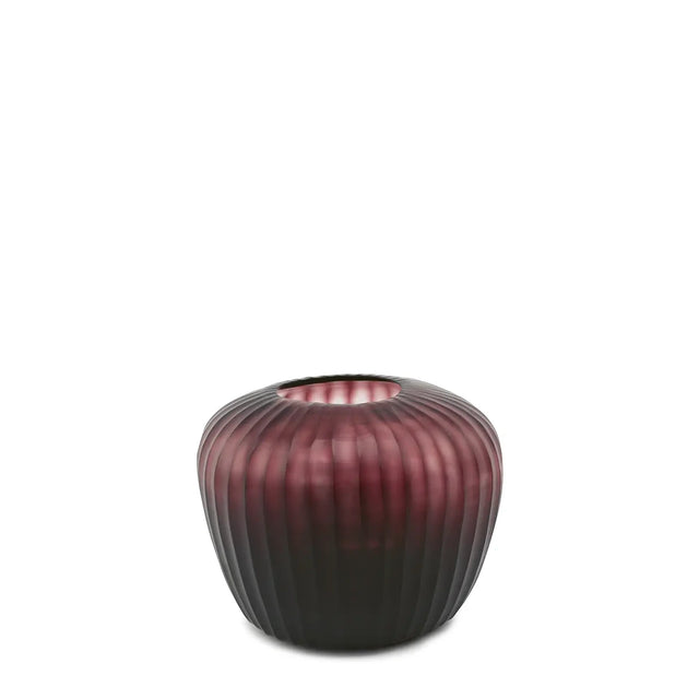 Guaxs Vase Melrose S in Amethyst – mundgeblasene Glasvase, Höhe 15 cm