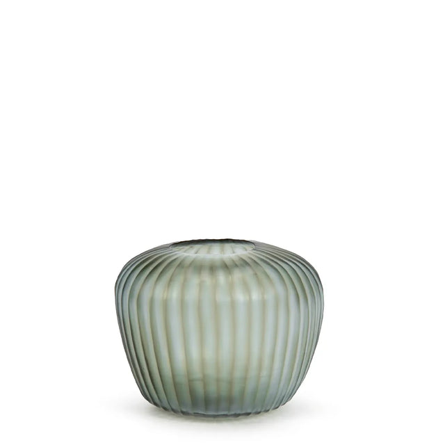 Guaxs Vase Melrose S in Indigo – mundgeblasene Glasvase, Höhe 15 cm