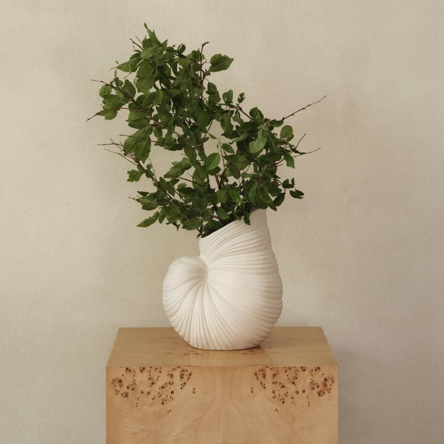 Vase Shell, Off - White - ferm LIVING - DesignWe.Love