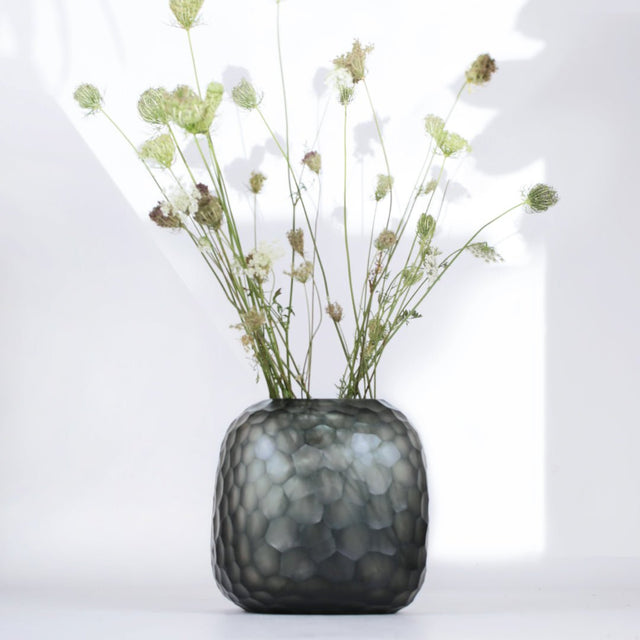 Vase Somba M Indigo/Smokegrey H 20 - Guaxs - DesignWe.Love