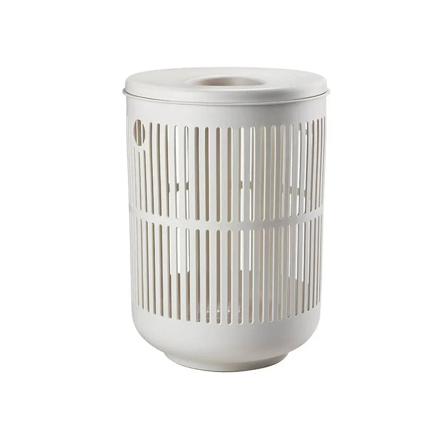 Wäschekorb Ume mit Deckel Soft Grey Zone Denmark, Design-Wäschekorb rund