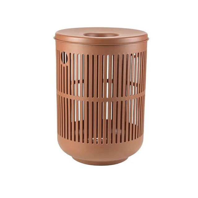 Wäschekorb Ume mit Deckel Terracotta Zone Denmark, Design-Wäschekorb rund