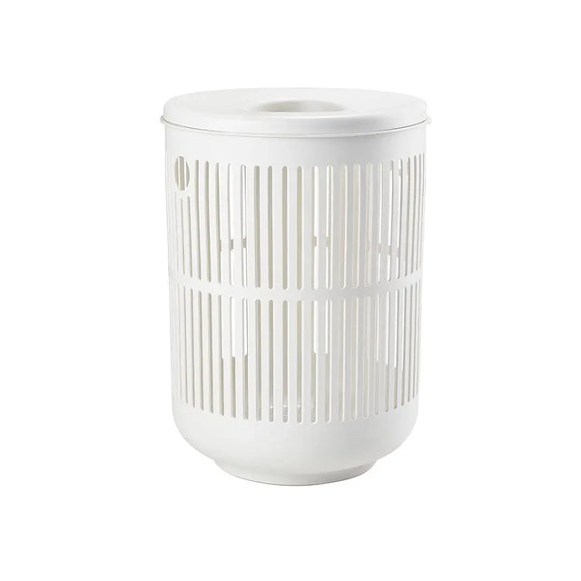 Wäschekorb Ume mit Deckel White Zone Denmark, Design-Wäschekorb rund